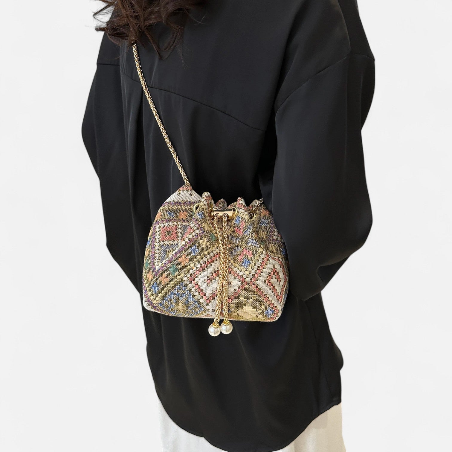 DESINES | Vintage Cylindrical Bag for Women - Retro Charm