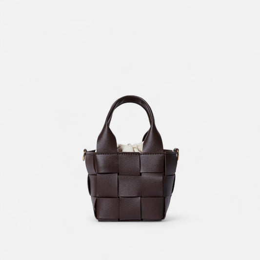 DESINES | Small Checkered Bucket Bag - Casual Elegance