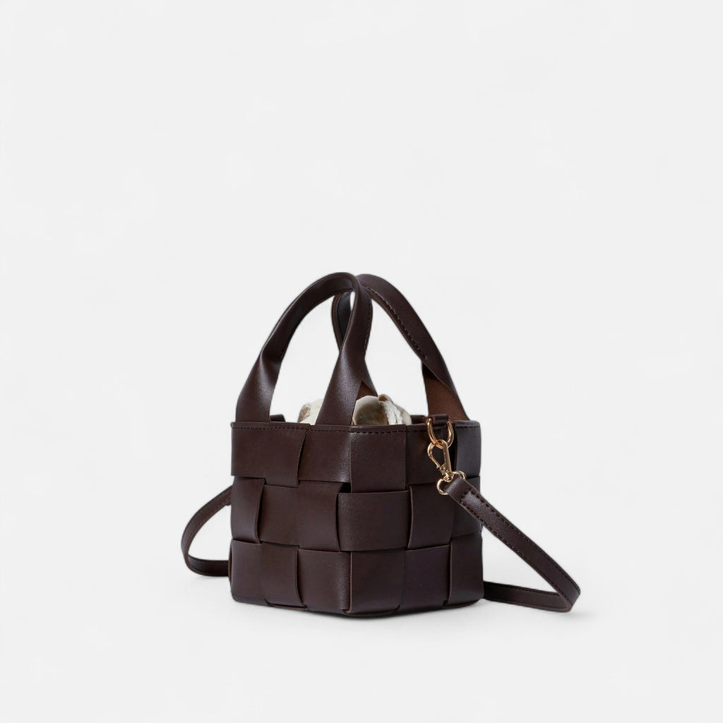 DESINES | Small Checkered Bucket Bag - Casual Elegance