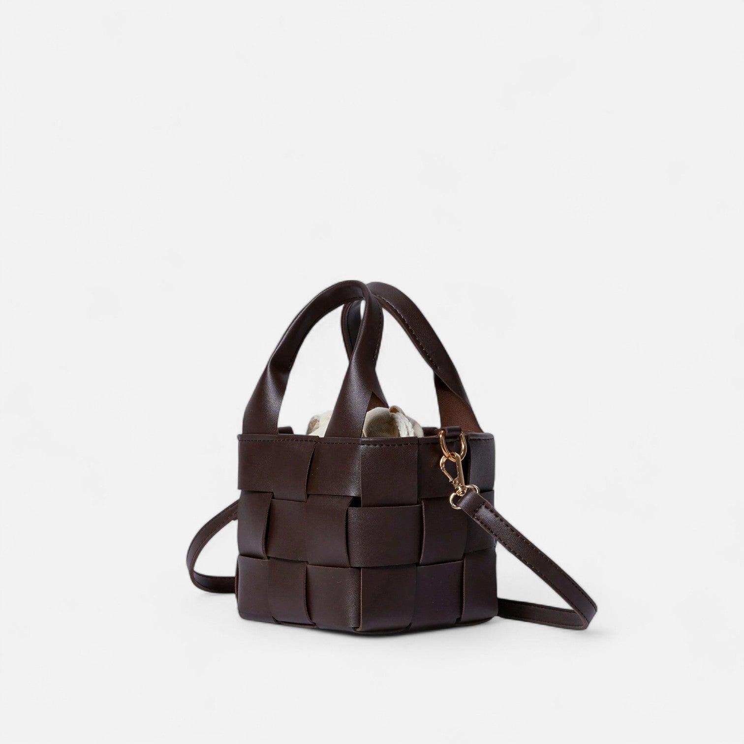 DESINES | Small Checkered Bucket Bag - Casual Elegance