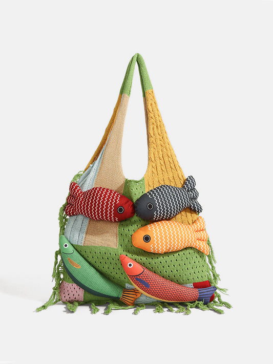 DESINES | Marfina Patchwork Knit Statement Bag