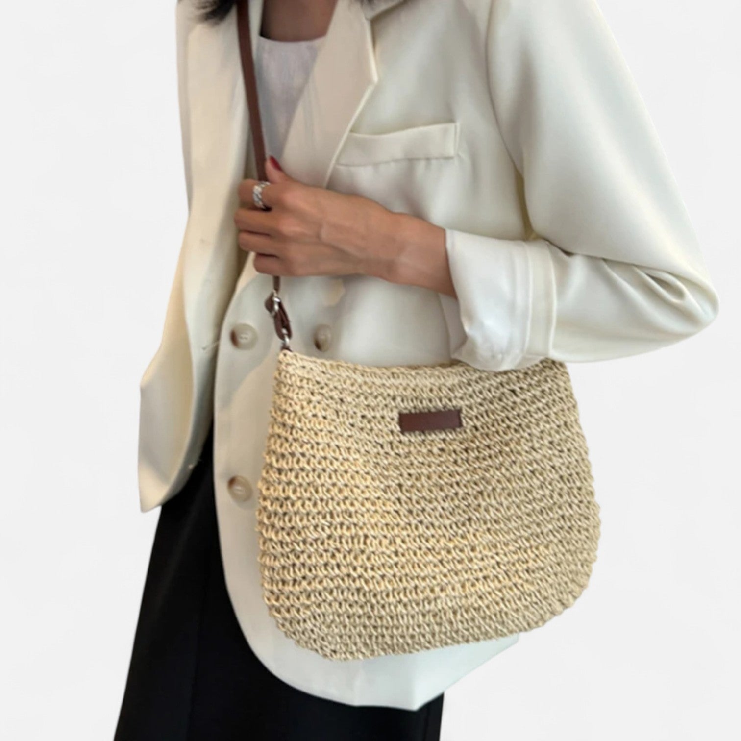 DESINES | Woven Straw Summer Bag – Natural Elegance