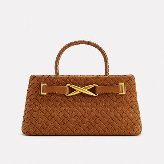 DESINES | Autumn - Elora Faux Suede Woven Tote Bag