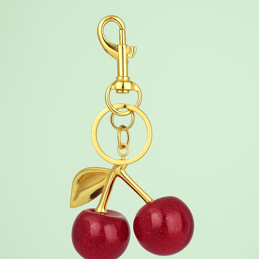 DESINE | Paisley - Glitter Cherry Gold Keychain