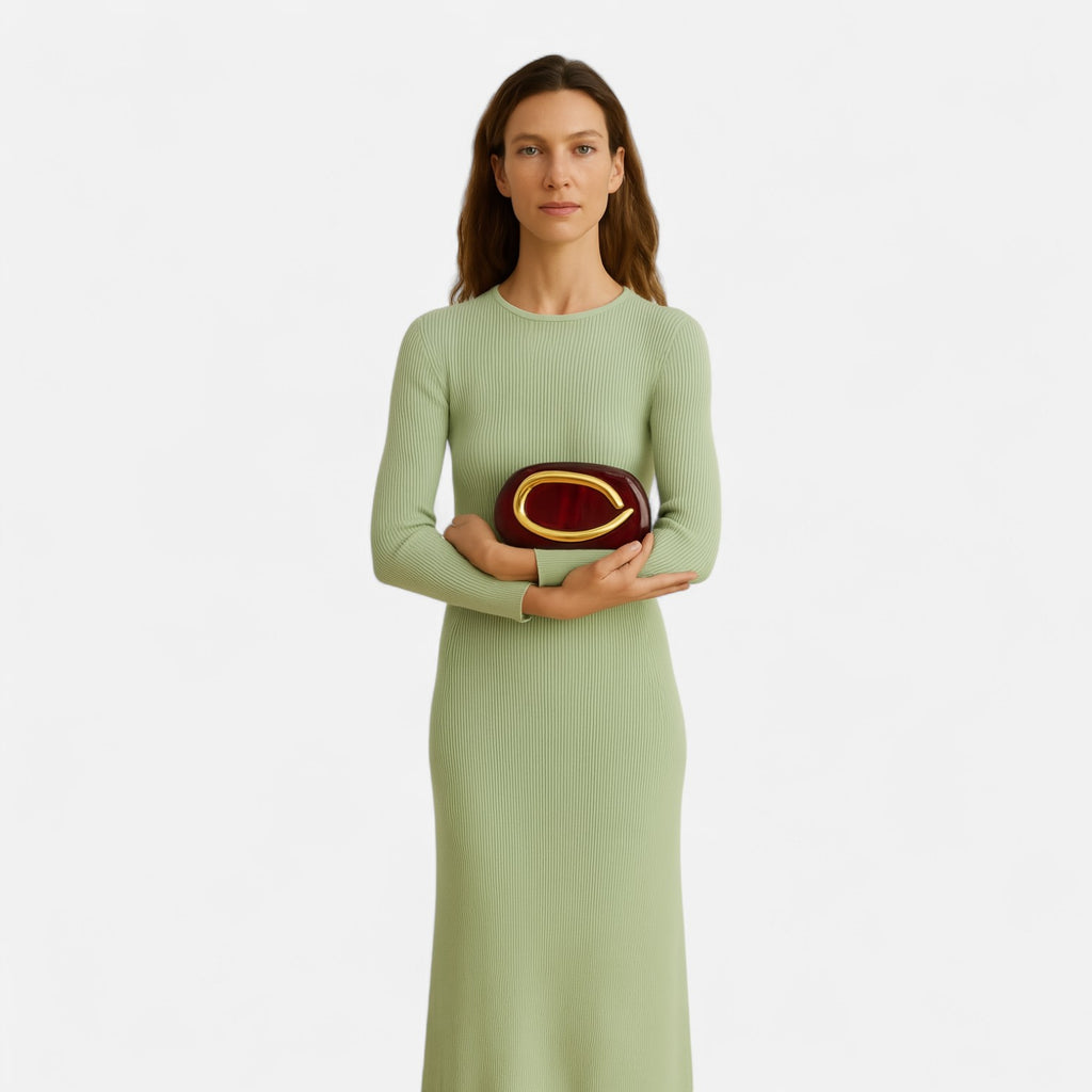 Desines | Clutch with Gold Clasp – Evening Elegance