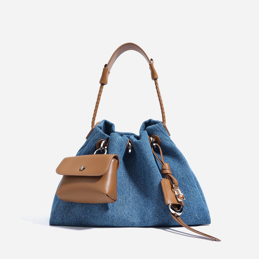 DESINES | Corlena Denim Patchwork Hobo Bag